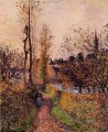 der Weg der basincourt 1884 Camille Pissarro Szenerie